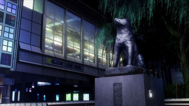Dog Statue Square Gathering